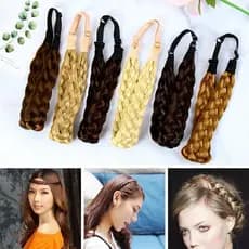 Faixas Sintéticas Do Cabelo Da Torção/Elásticas Boêmias Das Tranças/Acessórios Peruca Estilo Princesa