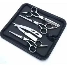 Tesoura Cabelo Fio Desbaste Profissional Aço Inox Barbearia