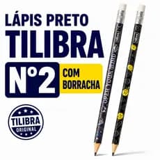 Lápis Preto Tilibra Hype Nº2 Com Borracha Escolar Grafite Macio Escrita Suave Resistente