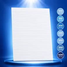Papel Almaço Pautado Credeal 200x275mm 100 150 200 250 300 350 400 Folhas Escolar Redação