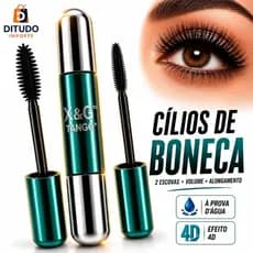 Máscara para Cílios Postiço Profissional Toque Especial Rímel 4D Prova D'água Super Preto Alongamento e Volume Duradouro