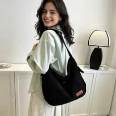 Nova Bolsa de Ombro Feminina de Veludo | Estilo Simples e Moderno, Bolsa Mensageira