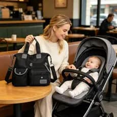 Bolsa Maternidade Feminina de Nylon | Grande Capacidade,Repelente à Água,Bolsa Transversal para Mães