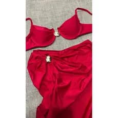 Conjunto de praia saia de praia longa com biquini moda praia