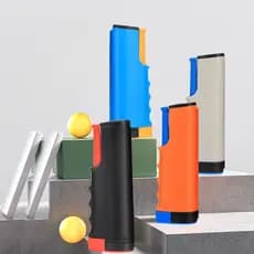 Kit Ping Pong Tênis de Mesa 2 Raquete com Rede Retrátil e 3 Bolas