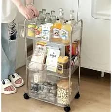 Organizador Móvel Com 4 Prateleiras Para Diversos Itens Com Rodinha(Enviar imediatamente)