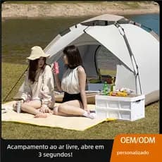 Barraca Camping Automático/Manual 2-4 Pessoas - Barraca De Acampamento A Prova D'Água - Barraca Camping Praia
