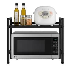Kitchen Microwave Rack 2 Layer Prateleira cozinha retrátil para forno microondas prateleira prateleira de armazenamento