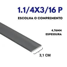 Barra Chata 1.1/4x3/16 P (31X4mm) Escolha o Comprimento - Ferro Chato