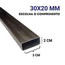 Metalon 30x20MM (3x2CM) - Escolha o Comprimento - Tubo de Aço
