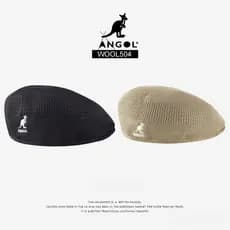 Kangol Canguru Chapéu Boina Britânica Retro Estrela Padrão Estilo Fino Verão Malha Pintor Chapéu Masculino Estilo Moda W