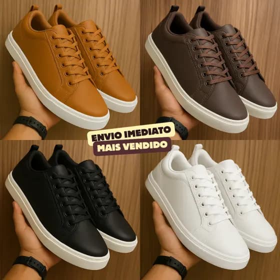 Tênis Masculino Casual Urbano Estiloso Trabalho Dia a Dia Envio Imediato Promoção