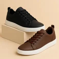 Kit 2 Pares Tênis Casual Masculino Minimalista Texturizado Básico Elegante - Promoção Envio Imediato