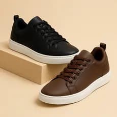 Kit 2 Pares Tênis Casual Masculino Minimalista Texturizado Básico - Promoção Envio Imediato
