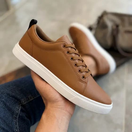 Tênis Masculino Casual Dia a Dia Estiloso Urbano Básico Couro Sintético - Promoção Envio