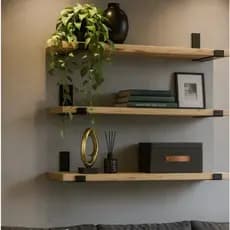 Prateleira Decorativa Nicho Mão Francesa Industrial Design Minimalista para Ambientes Modernos