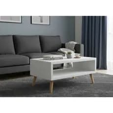 Lançamento Mesa de Centro Branca para Sala Moderna e Compacta