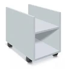 Suporte CPU e Nobreak MDP Branco com Rodízios – Organizador de Computador