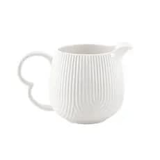 Jarra Cremeira 300ml Cerâmica Canelada para Café e Leite