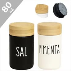 Kit Saleiro Sal e Pimenta Para Mesa Cozinha Uso Diario - Doha