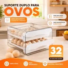 Porta Ovos Acrilico Para Geladeira 32 Unidades Organizador