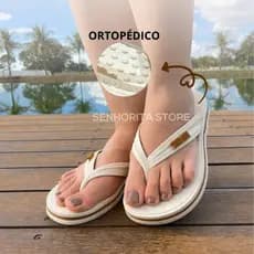 Sandalia Chinelo Feminina Ortopedica Antiderrapante Lançamento ideal para o dia a  dia Moda Verão Praia Mar