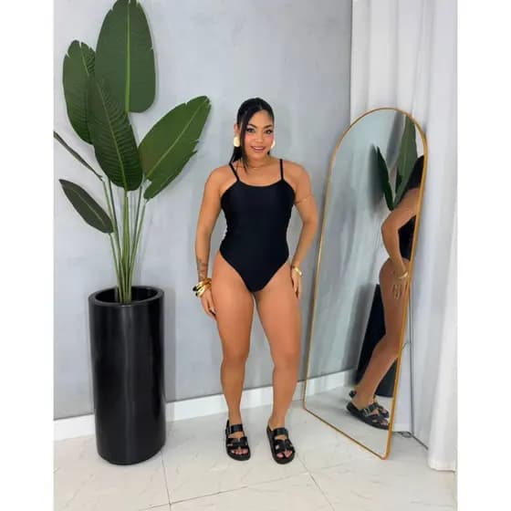Maiô Body Feminino Slim Versátil Moda Praia