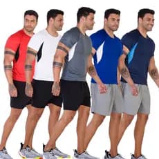 Kit5 Camisas -Camisetas DRY-FITNESS LISA Masculina Respiravel Conforto P/ Esporte-Casual-Corrida