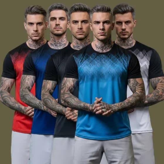 KIT5  Camisetas-Camisas Size M-G-GG--G1-G2-G3 Masculina DRYFIT P/Academ Exercícios-Cicclismo