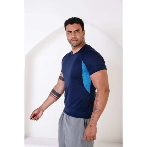 Camisa Masculina Dryfit  com Manga Curta e Tecido Respirável para Esporte e Casual Conforto e Estilo em Poliéste