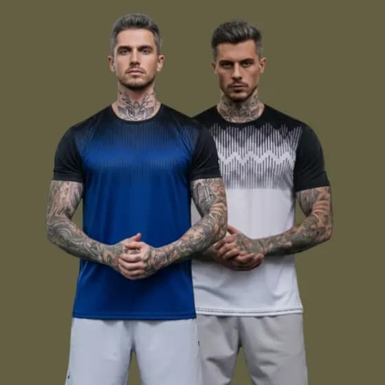 KIT2 Camisetas-Camisas SizeM-G-GG-G1-G2-G3 Masculina DRYFIT P/Academ Exercícios-Corrida-Cicclismo