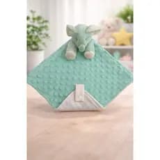 Naninha Bebê Com Porta Chupeta Plush Bolha Extra Macia Menino Menina