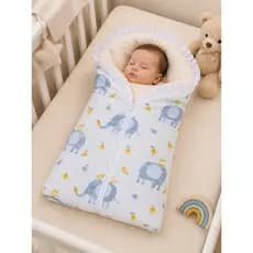 Saco de Dormir casulo pra bebe Forrado com SHERPA Estampado e Liso com ziper, enxoval, frio, nenê