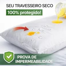 Capa de Travesseiro Branca 49x69 Impermeável Protetor 100% Polipropileno para Travesseiro