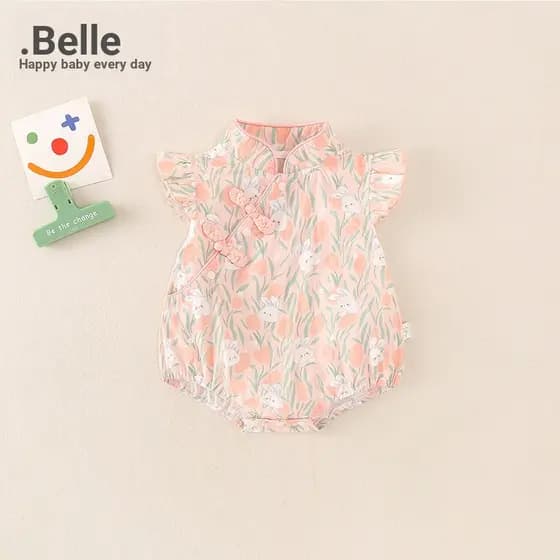 Beilee roupas de bebê verão roupas de bebê estilo fino estilo chinês Outing roupas macacão de um ano de idade roupas bon