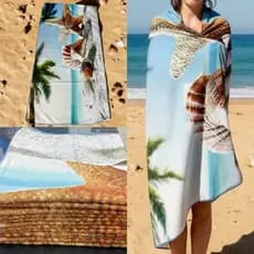 Kit c/12 Toalhas De Praia ou Piscina CONCHA 140x70cm Não gruda areia