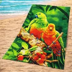 KIT COM 12 TOALHA DE PRAIA PISCINA NÃO GRUDA NA AREIA 140X70 ARARA