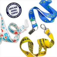 Cordão 20mm Premium Para Crachá PERSONALIZADO Com Sua Arte ou Logo Com 5 Opções de Fecho