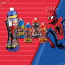 Garrafa Homem Aranha Squeeze Sleeve Infantil Spider-Man Escolar Plástico PP