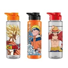 Garrafa de Água Squeeze Anime Naruto Goku Luffy 750 ML
