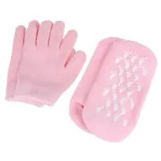 Kit de Meias e Luvas de Hidratação para Mãos e Pés - Reutilizável, Contra Ressecamento e Rachaduras
