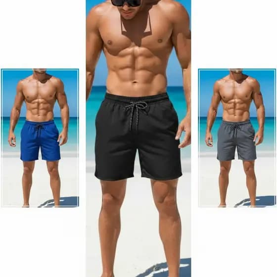 Kit 3 Shorts Tactel Bermuda Masculina Mauricinho Kit Shorts Tectel Praia Short Masculino Liso