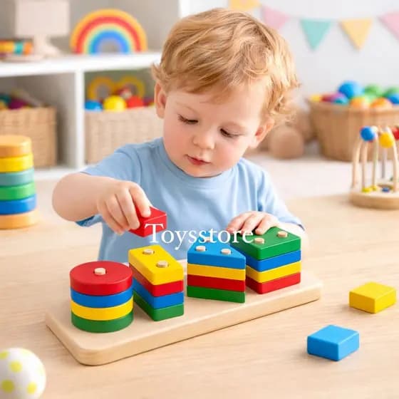 Brinquedo De Encaixe Educativo Pedagógico Infantil Colorido