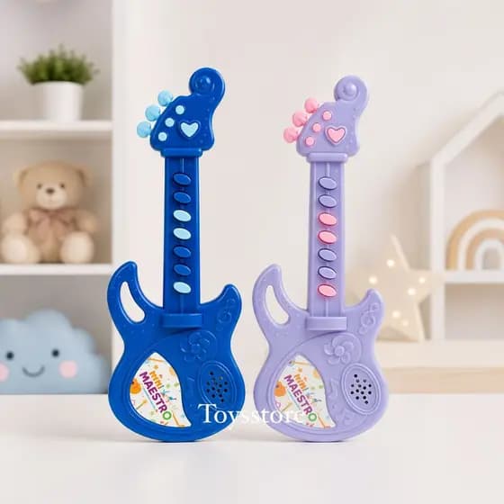 Guitarra Brinquedo Musical Eléctrico Com Som Piano