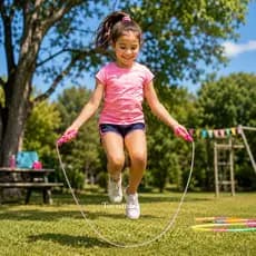 Cordas Infantil Pular Brinquedo Divertido Crianças Exercício  Coordenação Motora corda Pula