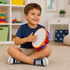 Pandeiro Infantil de Plástico Brinquedo Crianças Musical Instrumento