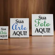 Conjunto 3 Azulejos Personalizados 20x20 | Com Foto ou Frase | Presente Criativo e Decoração