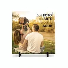 Azulejo Personalizado com Sua Arte já vem com Suporte | Presente Decorativo Arte Exclusiva