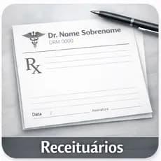 Receituário 15x21cm - Monocromático (P/B) - 50x1 vias - 5 blocos