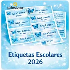 Etiqueta Escolar Prova da Água ( UV ) Kit 3 tamanhos #Adesivos Escolares #Etiquetas Escolares #Voltaasaulas #escolar